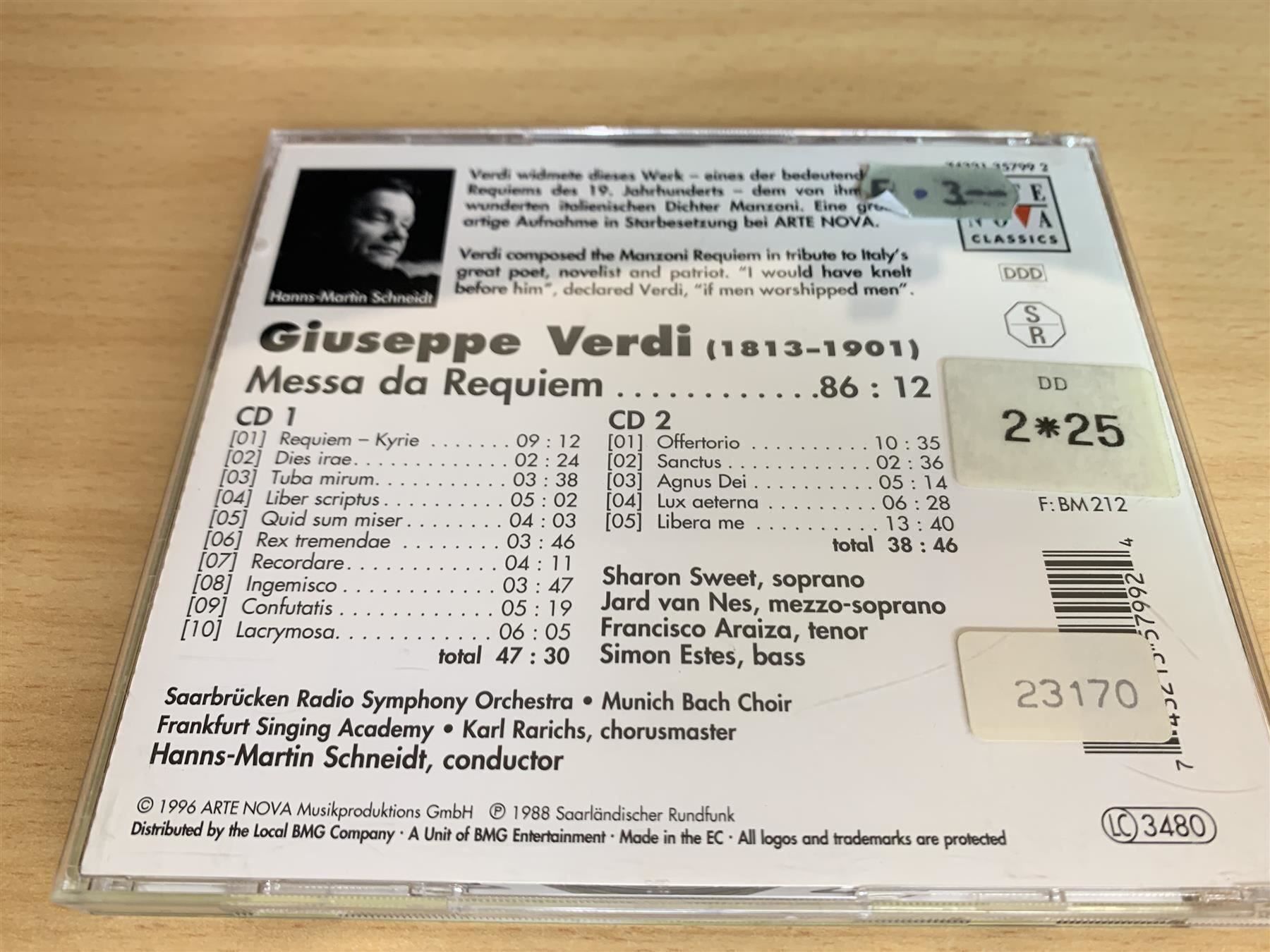 CD: Giuseppe Verdi - Messa Da Requiem  - 2CD – Usato da Rikon im Tösstal venduto da Alpenmutz 1