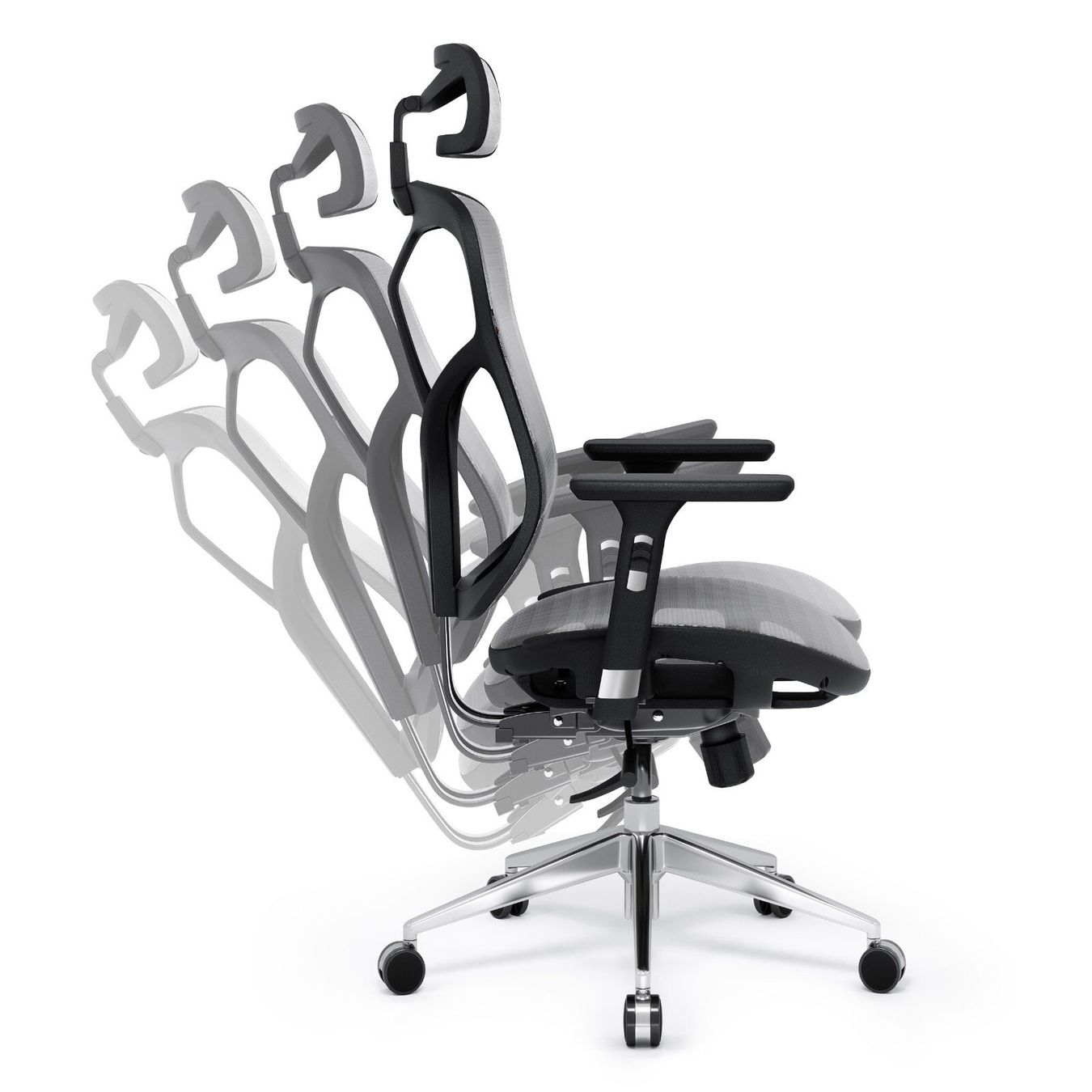 Sedie: Ergonomischer Schreibtischstuhl Diablo V-Basic Schwarz-Grau – Nuovo e nell'imballaggio originale da Wallenwil venduto da toesstal-vertrieb 4
