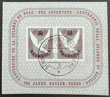 1945 Basler Taube Block sauber ⦿ SBK 100.- günstig