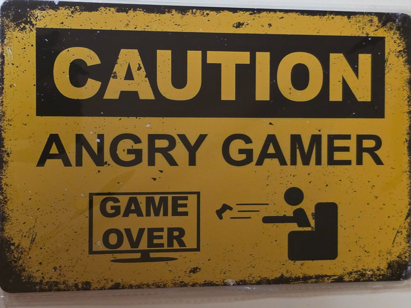 Insegne: Blechschild Cation Angry Gamer Game Over Verbot – Nuovo e nell'imballaggio originale da Wangen SZ venduto da Charlie_Firpo