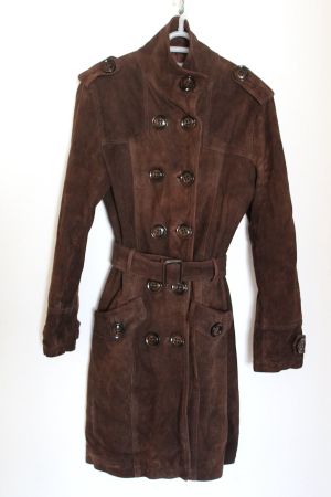 Leonardo since 1974 ,Damen Vintage Wildleder Mantel, Gr. L