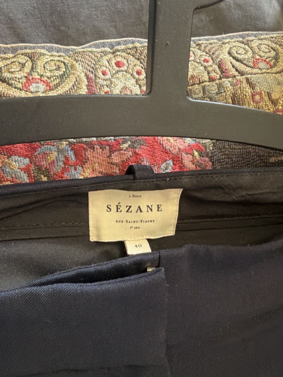Sezane Pantaloni: Sezane pantalon marine Gustavo – Usato da Lausanne venduto da Pascal9999 2