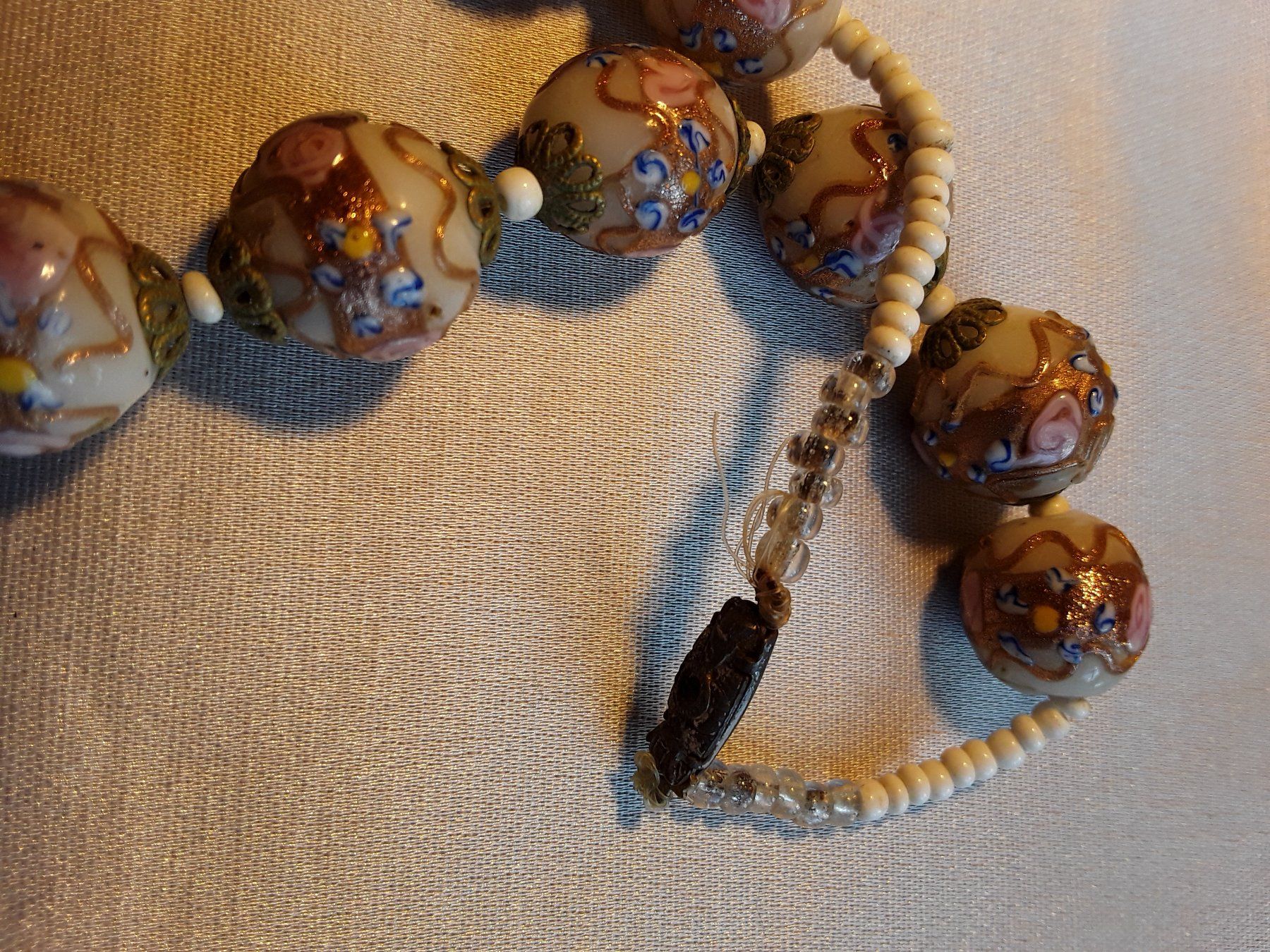 Murano Ketten: Antike Murano Handbemalte Glas Halskette Collier ca 1920 – Gebraucht aus Zürich von gutsan 8