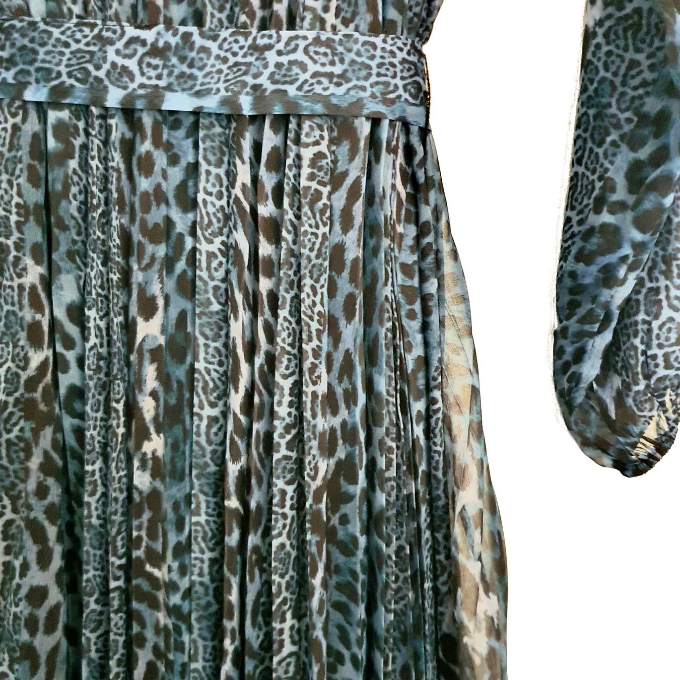 Vestiti: Warehouse Leo Print Plisiertes Midikleid – Nuovo e nell'imballaggio originale da Weiach venduto da sim_8s27 7
