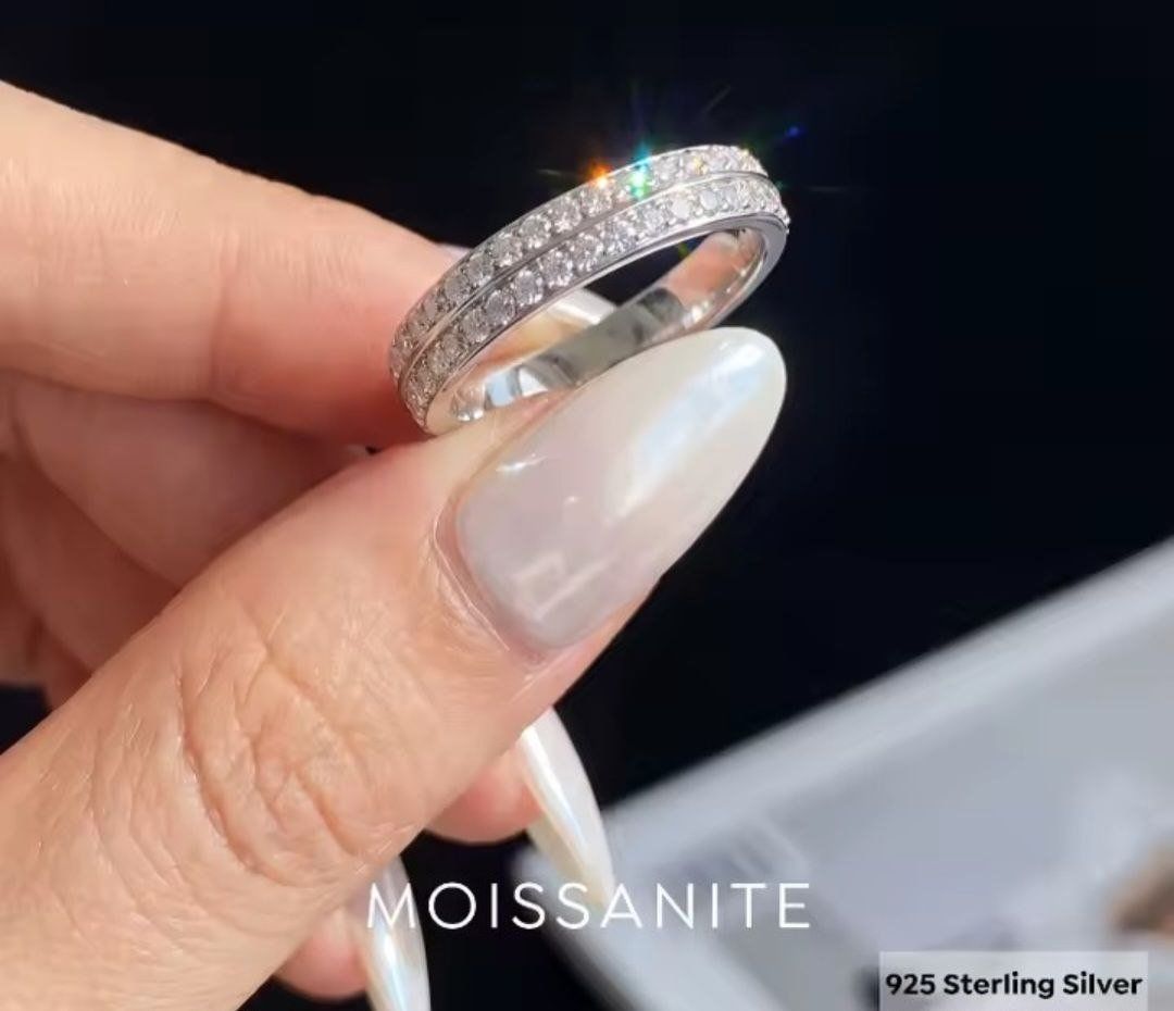 Bagues: Bague argent avec diamants de moissanite certifiés GRA – Neuf avec emballage d'origine à Reconvilier par Tsma67 8