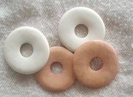 4 anneaux en bois pour bijoux et bricolages