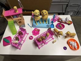 Lot Barbie Animaux  chiens interactifs, chiots