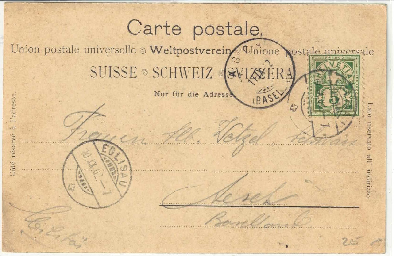 Cartoline postali: Gruss aus Eglisau – Usato da Ettingen venduto da Kartenplanet 1
