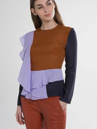 TUNIKA 2NDDAY 36 S MIT SEIDE SILK BLUSE , TOP ZU JEANS ROCK