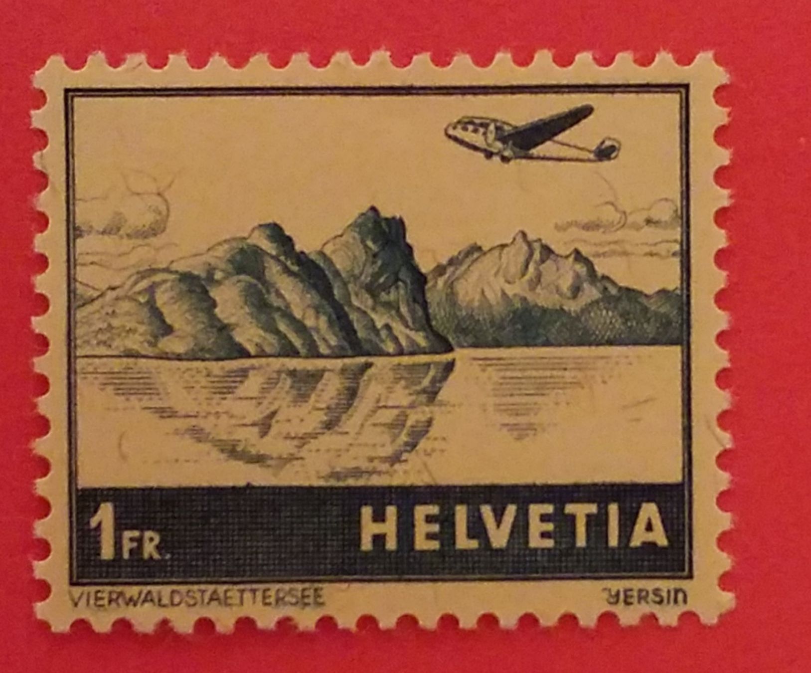 Tutti i francobolli: F32, Flugpostmarke, Landschaften postfrisch Kt. 8.- – Usato da Baden venduto da Eggi
