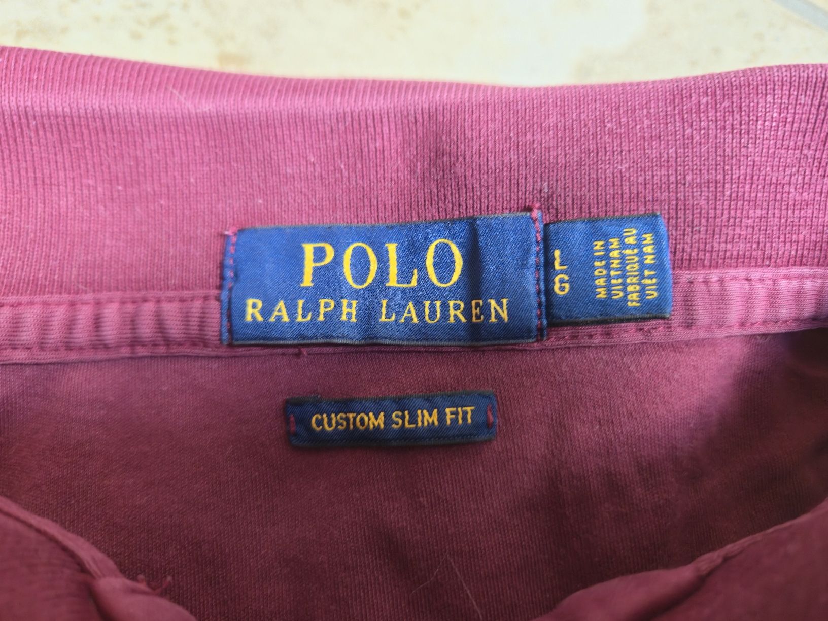 Polo Ralph Lauren Magliette Polo: Polo Ralph Lauren taille L bordeaux – Usato da Chailly-Montreux venduto da svenm53 2
