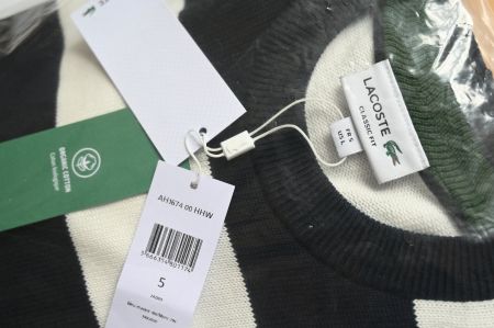 Lacoste Sweater Pullover Striped L Gestreift