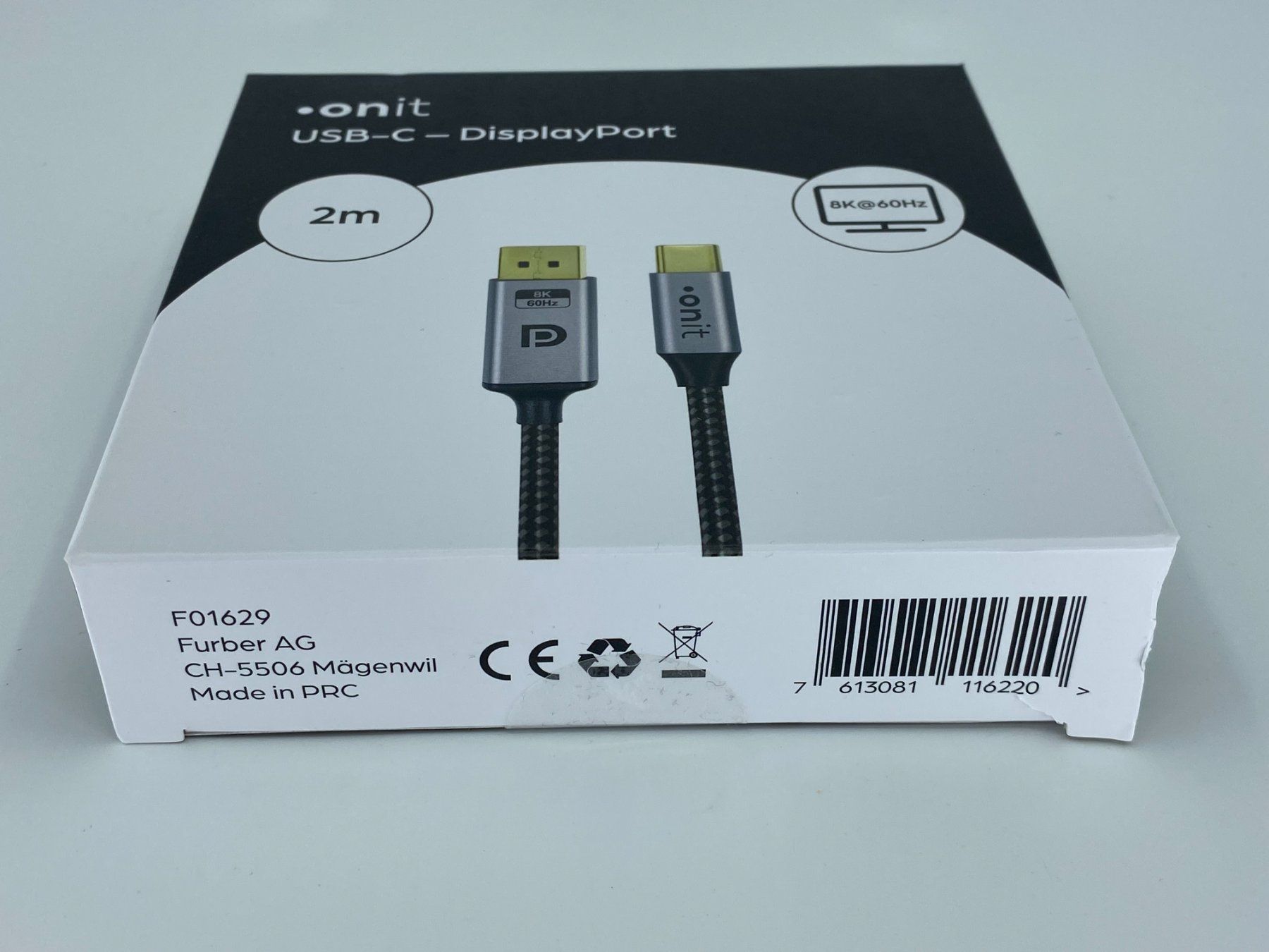 Cavi: 1x Kabel USB Type-C - DisplayPort, 2 m - NEU – Nuovo e nell'imballaggio originale da Langwiesen venduto da Restposten-24 7
