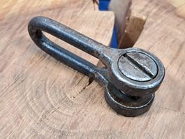 1 schöner antiker Schäkel, 8.6cm, Eisen (LOT2309#AWZ9)
