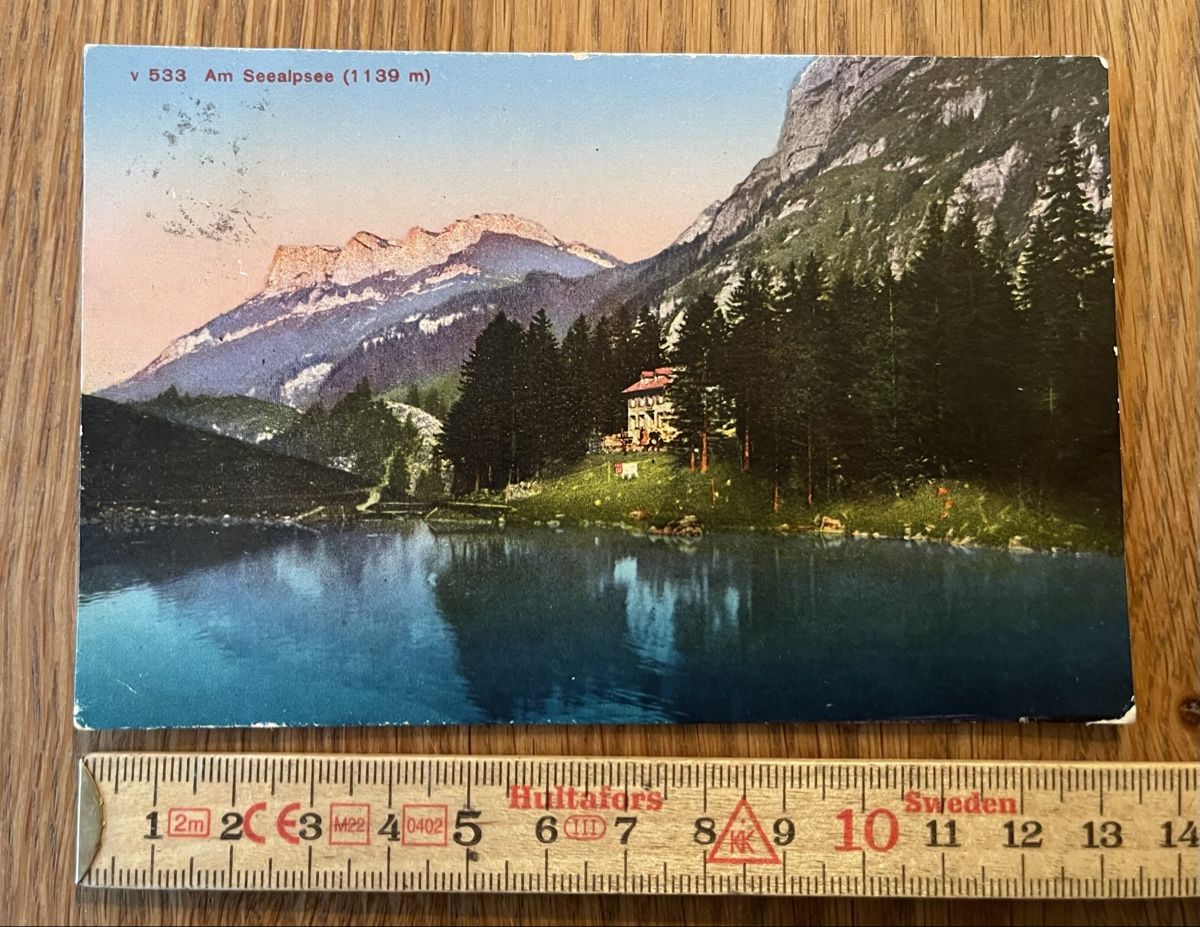 Cartoline postali: Ansichtskarte Seealpsee Appenzeller – Usato da Waldstatt venduto da Cremschnitte