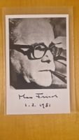 Max Frisch, Original Autogramm auf Foto in s/w