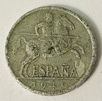 Spanien 5 Centimos 1941 Münze guter Zustand - VF-25