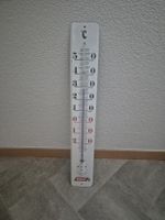 Emailschild Thermometer zu Tanksäule Oldtimer Garage.