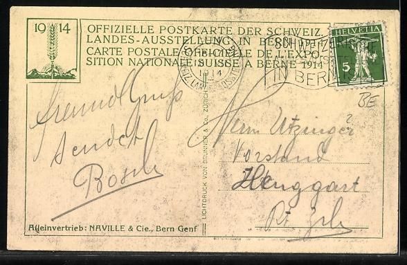 Cartoline postali: Bern, Schweizerische Landes Ausstellung  – Usato da Berlin venduto da bartko-reher 1