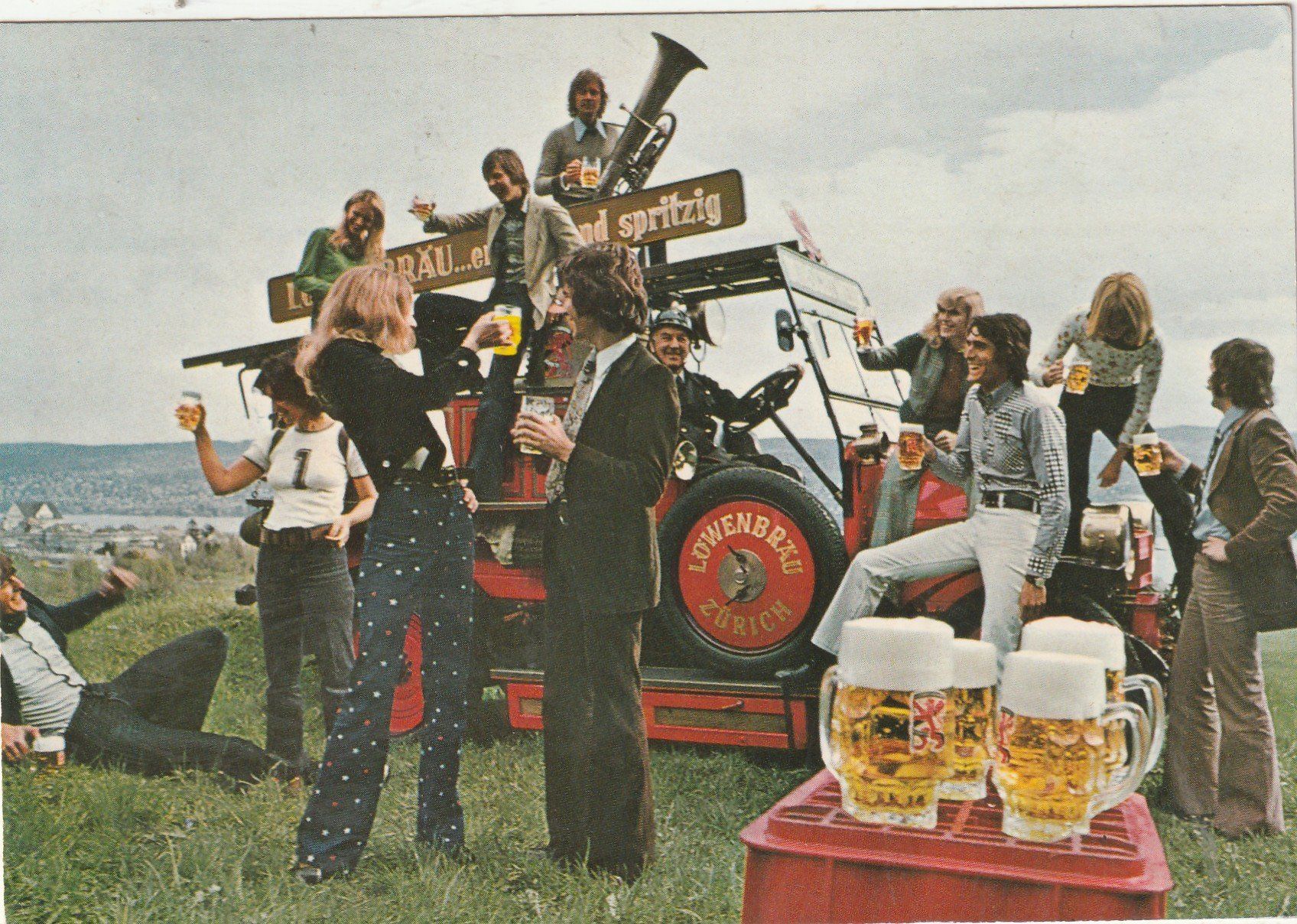 Ansichtskarten: Bierparty – Gebraucht aus Lumbrein von made02