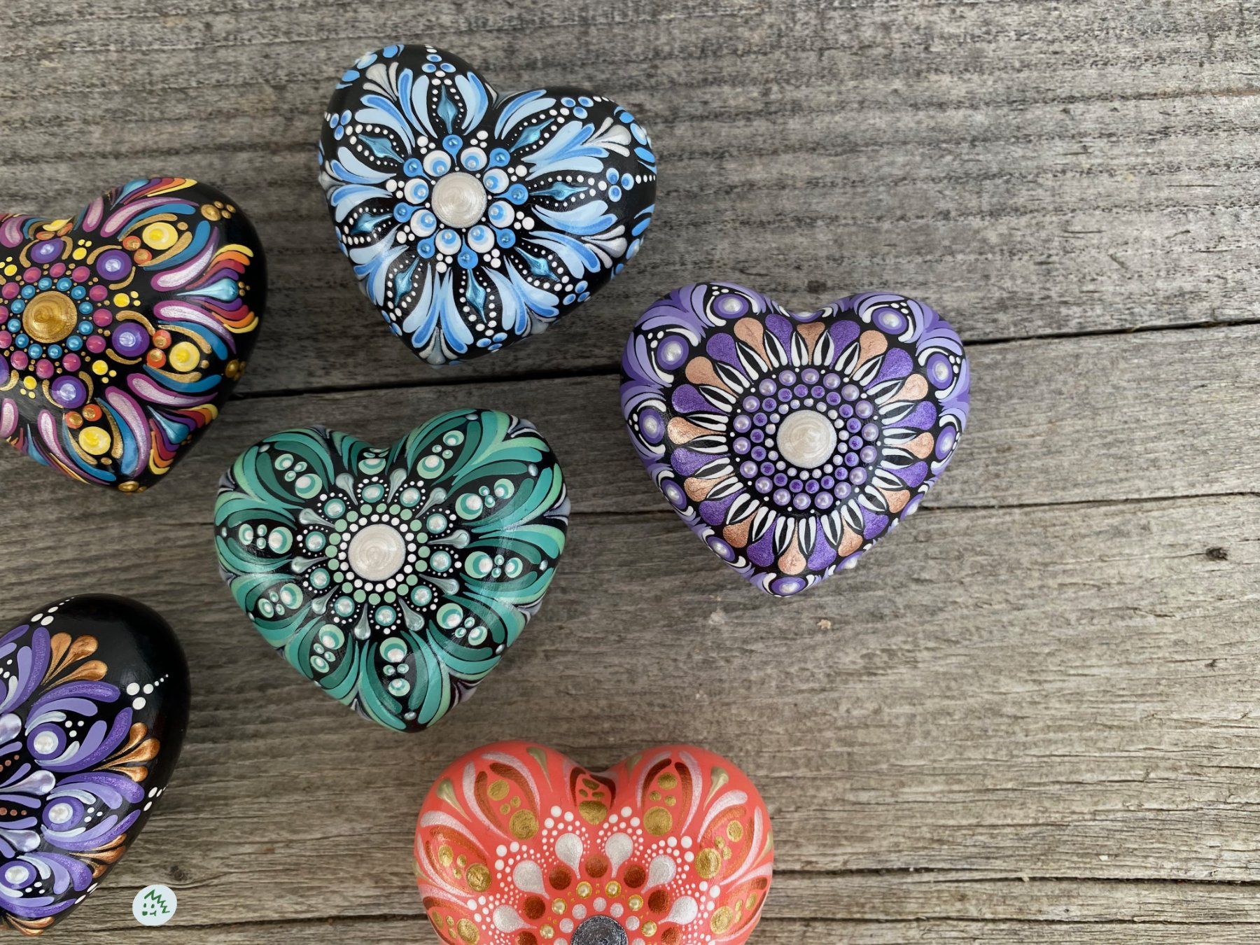 Tutte le decorazioni: Mandala Herz, Muttertag, Herz aus Gips bemalt, Geschenk – Nuovo e nell'imballaggio originale da Fanas venduto da Omibia 4