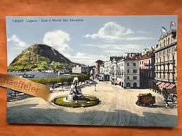 Alte Ansichtskarte Lugano - Quai e Monte San Salvatore