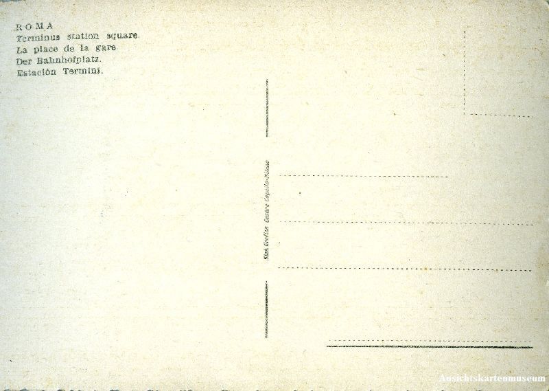 Cartoline postali: Roma - Stazioni Termini Oldtimer + c1950 – Usato da Emmenbrücke venduto da teestube 1
