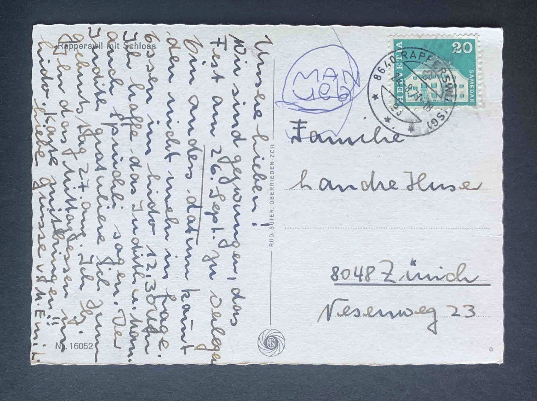 Cartoline postali: AK Rapperswil mit Schloss – Usato da Goldau venduto da artelier1 1