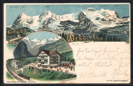 Litho Wengernalp, Hausansicht mit Bergba