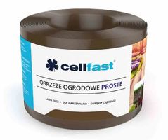 Cellfast Rasenkante gerade 15 cm und 9m lang, Braun
