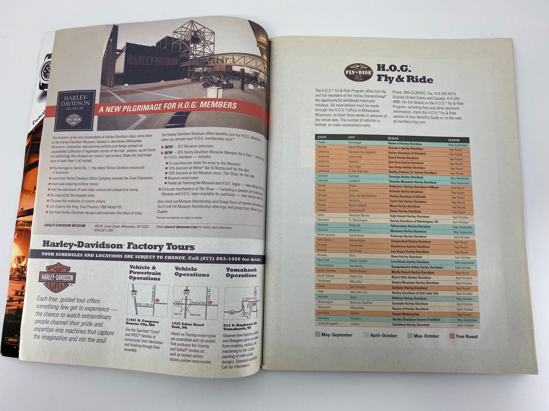 Riviste & Magazine: Harley Davidson Owner Group Touring Handbook 2010 – Usato da Langwiesen venduto da Restposten-24 2
