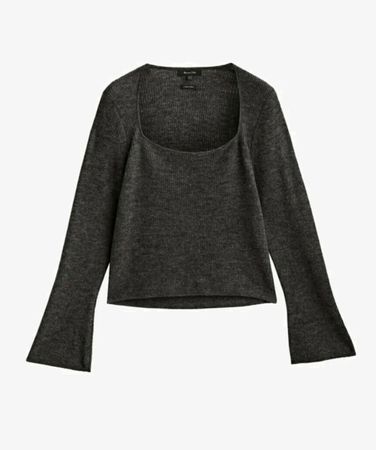 Massimo Dutti pull laine Pullover gris T.L