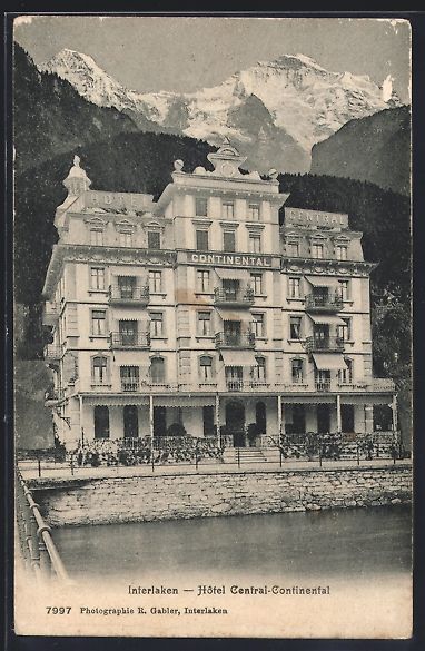 Ansichtskarten: Interlaken, Hotel Central-Continental un – Gebraucht aus Berlin von bartko-reher
