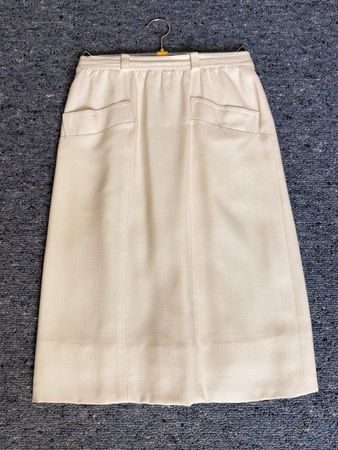 Vintage Jupe von Celine, Offwhite, Gr. 34-36