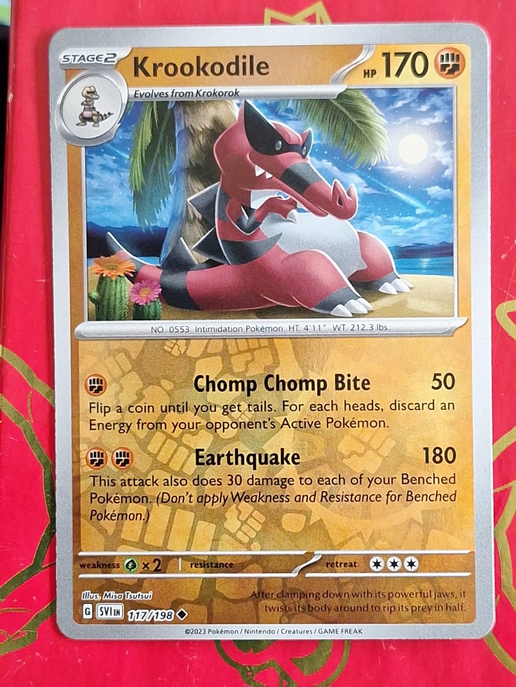 Pokémon Carte collezionabili: Krookodile - Pokemon Reverse Holo Scarlet Violet Base – Usato da Altstätten SG venduto da GGsGameshop