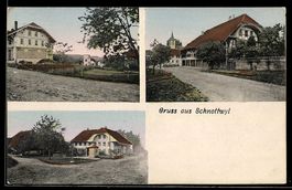 AK Schnottwil, Verschiedene Ortspartien mit Fachwerkhaus