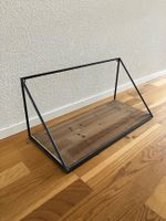 Holz/Metall-Wandregal Industrial Stil