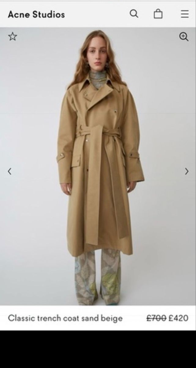 Acne Studios Cappotti: Acne Studios Trenchcoat  – Nuovo (secondo la descrizione) da Zürich venduto da nal_dp7p 2