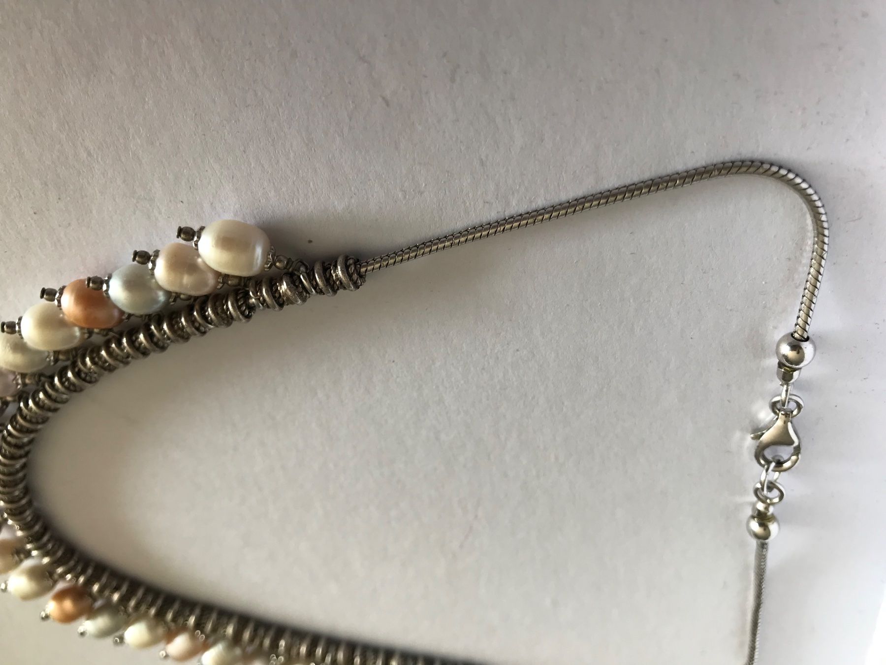 Ketten: Collier de perles naturelles multicolores - plaqué argent – Gebraucht aus Grimisuat von eliseba88 6