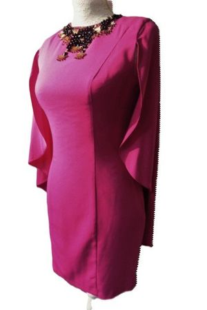 Gr. 34 magenta Stola-Kleid Cocktailkleid von FOREVER UNIQUE