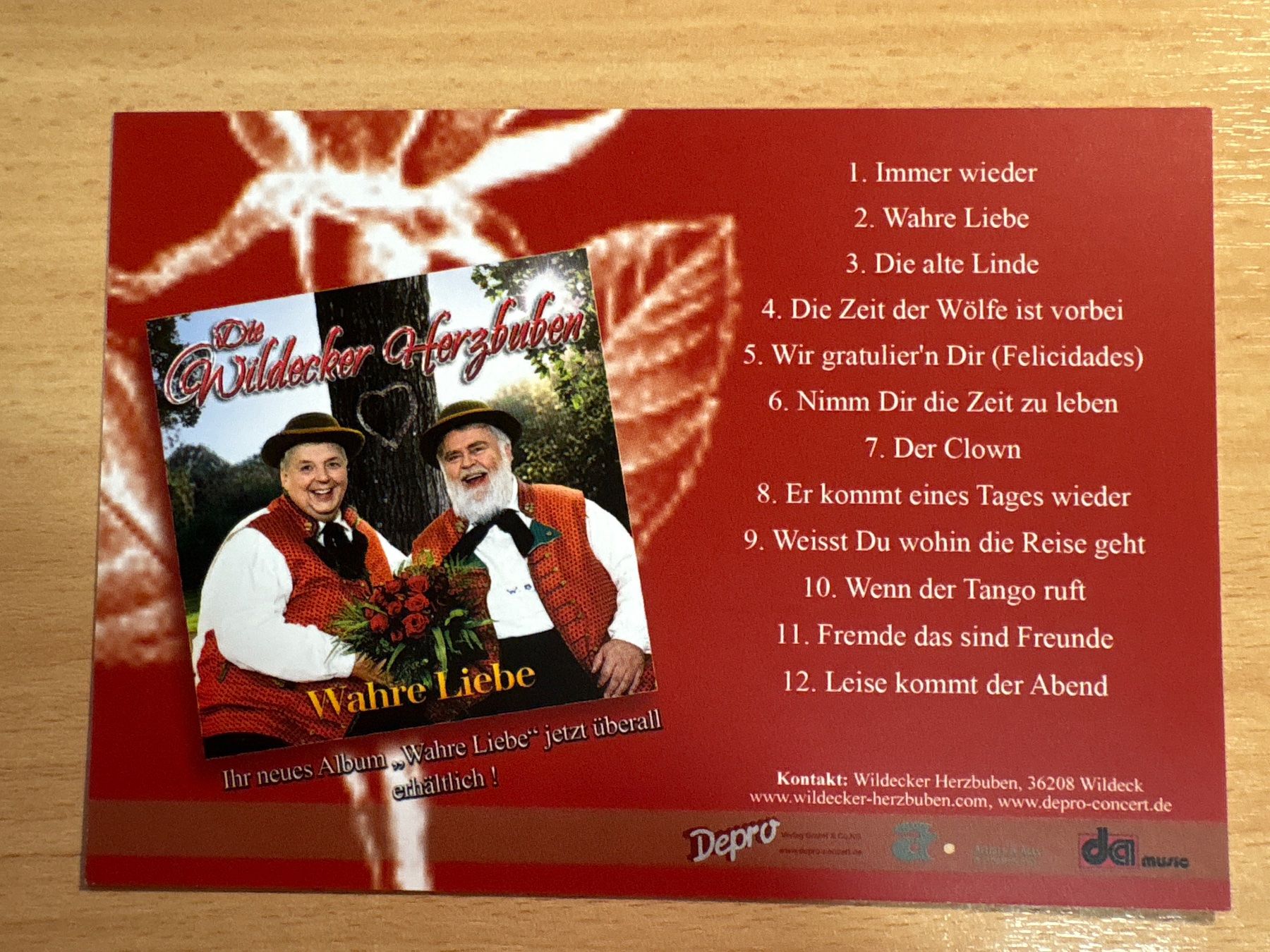 Autografi: Autogrammkarte Wildecker Herzbuben, signiert – Usato da Ibach venduto da lisch3 1