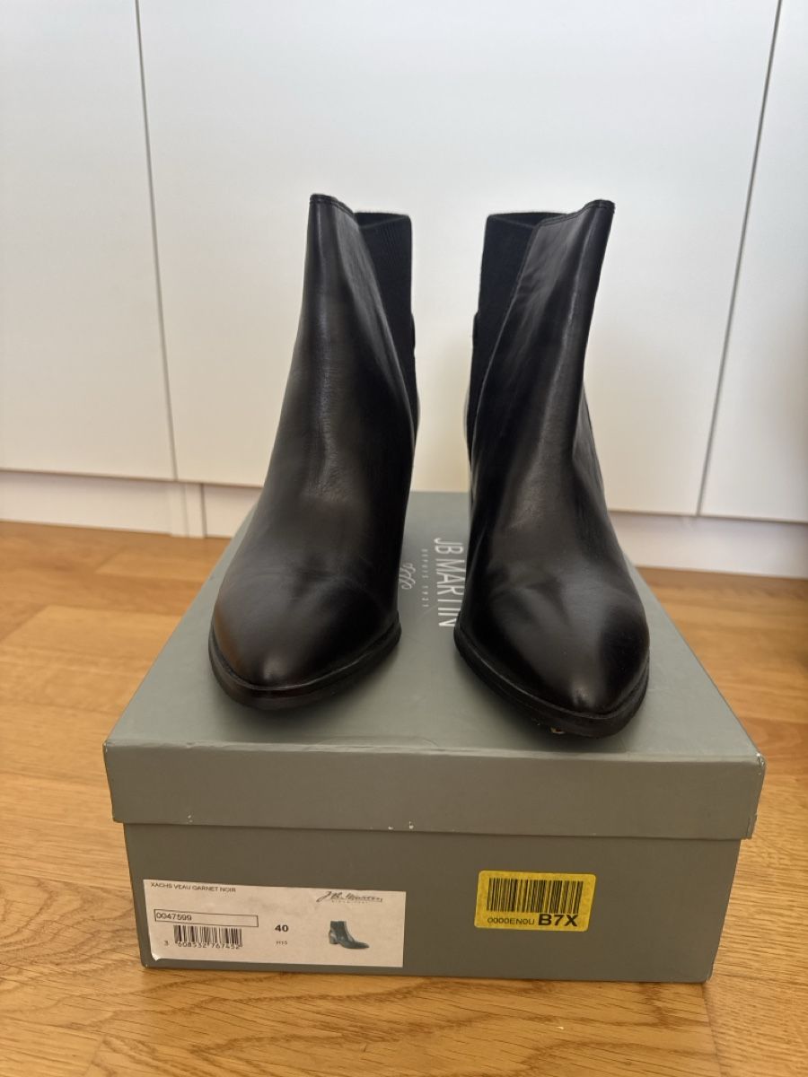 Scarpe da donna: NEW Black Leather Ankle Boots Sz 40 – Nuovo e nell'imballaggio originale da Schlieren venduto da GaRe2509 3