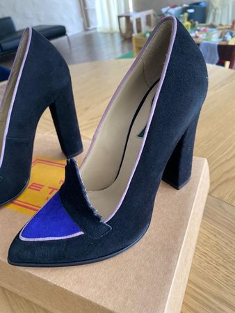 Etro Milano, Damenschuhe neu high heels Wildleder Schuhe