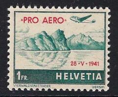 1941 Flugpost 1 Fr. Pro-Aero postfrisch ** F35 Kat. 18.-