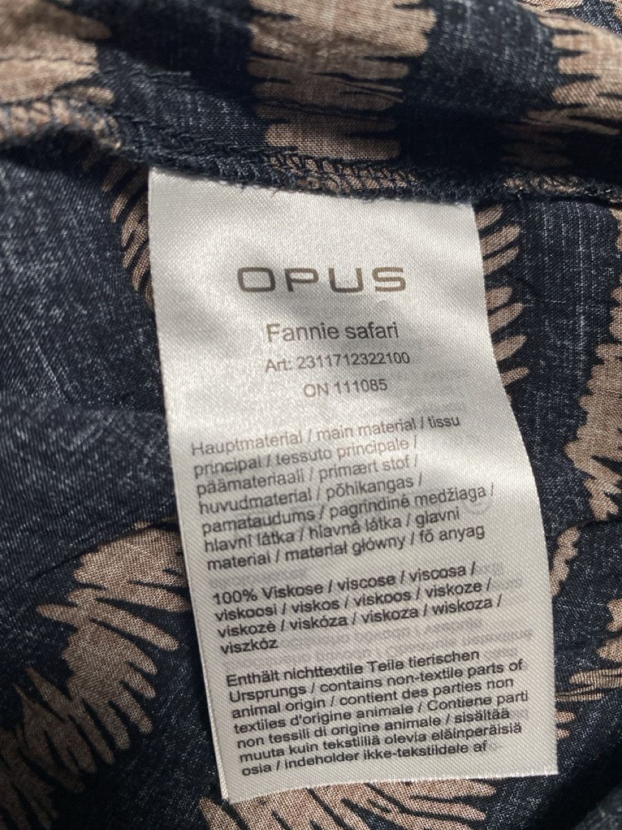 Opus Camicette: Opus Bluse Top, Gr. 40, 100 %Viscose, braun/schwarz – Usato da Homberg b. Thun venduto da Homata 8