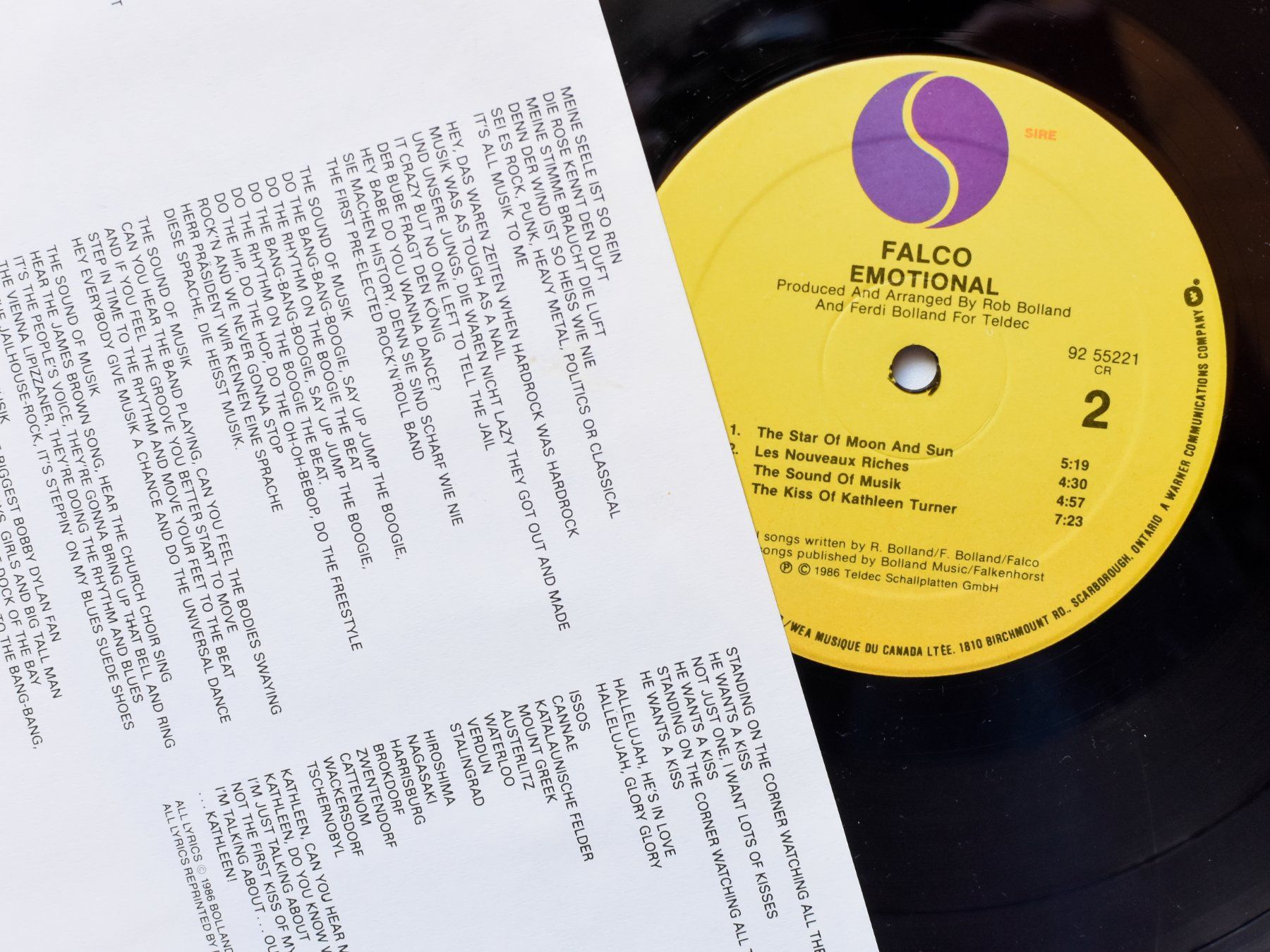 Dischi in vinile: Falco - Emotional – Usato da Belmont-sur-Yverdon venduto da ag97 3
