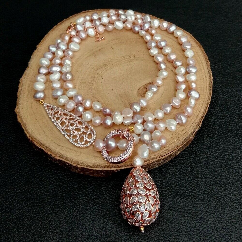 Catenine: AKTION Mina rosa Perlen Kette Echt Collier Perles Véritables – Nuovo (secondo la descrizione) da Prilly venduto da ilyria73 4
