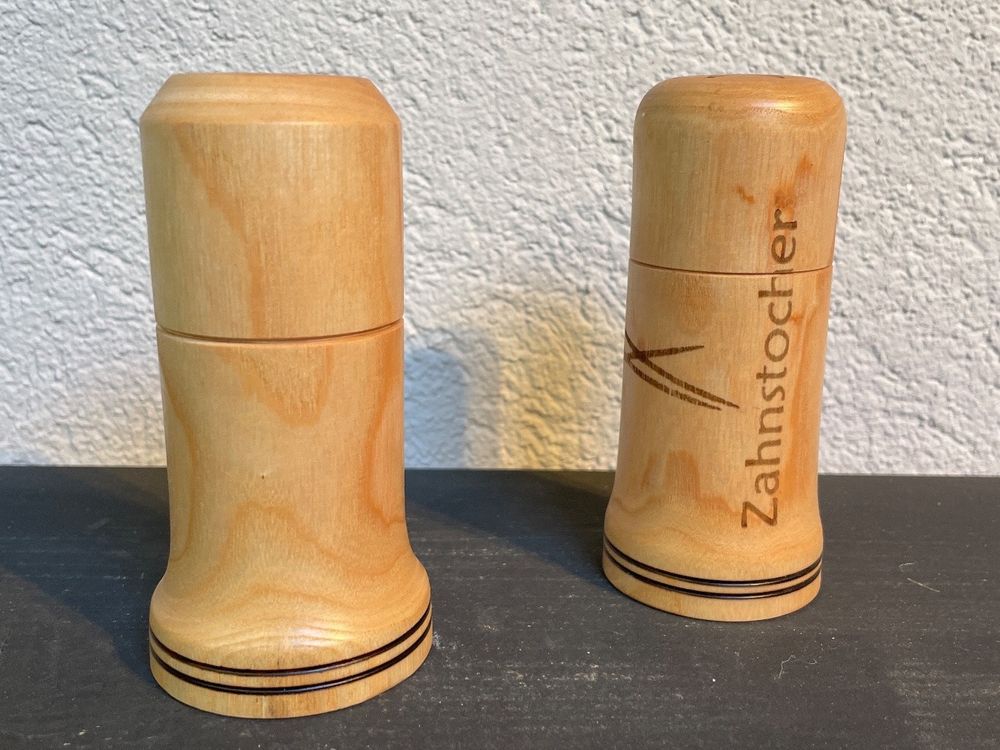 GLEAVI Zahnstocher-Halter, Spender, Holz, niedliche Nussform, Zahnstocher-Spender, Behälter, Vintage-Zahnstocher, Aufbewahrungsbox, für Zuhause