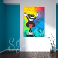 Acrylbild Pop Art Disney Micky Mouse als  Michael Jackson