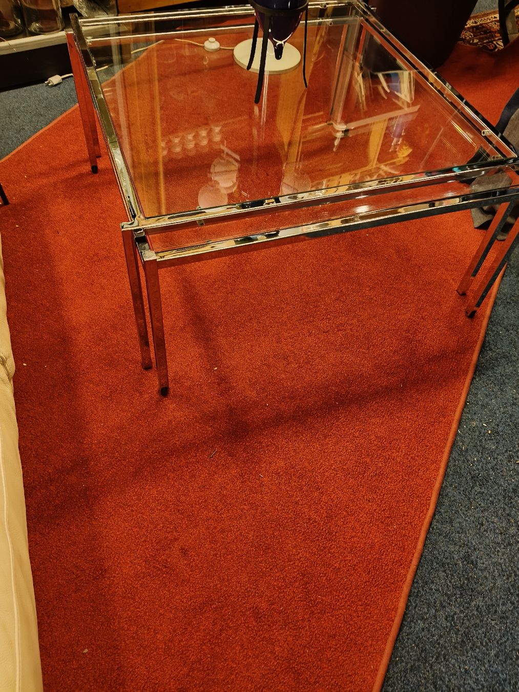 Tische: Couchtisch aus Chrom & Glas, 1960erv – Gebraucht aus Zwingen von inf_2blh 2